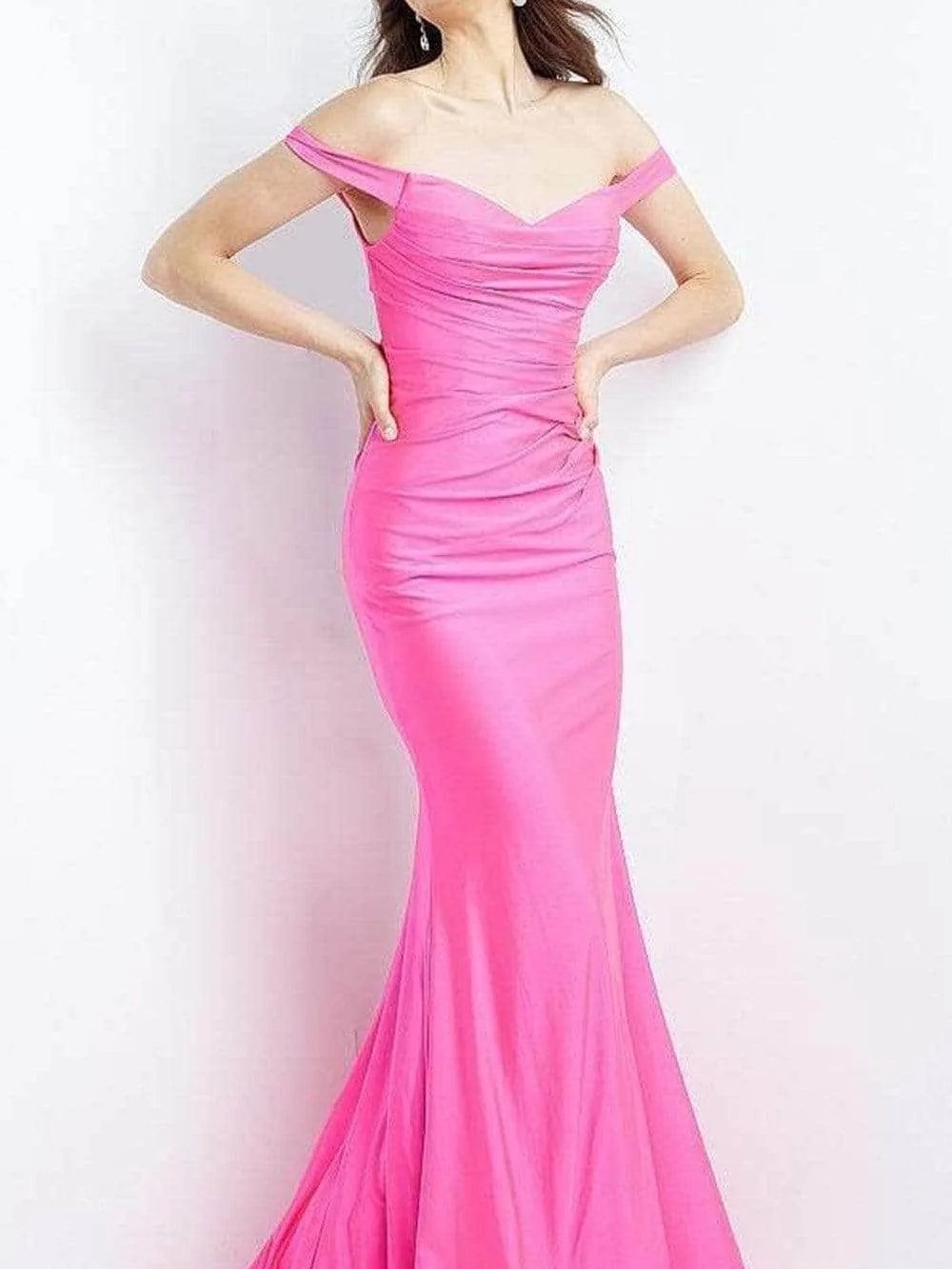 JVN by Jovani JVN07639SC - Ruched Bodice Sweetheart Prom Gown Blush NWT Sz 6 - Picture 9 of 11